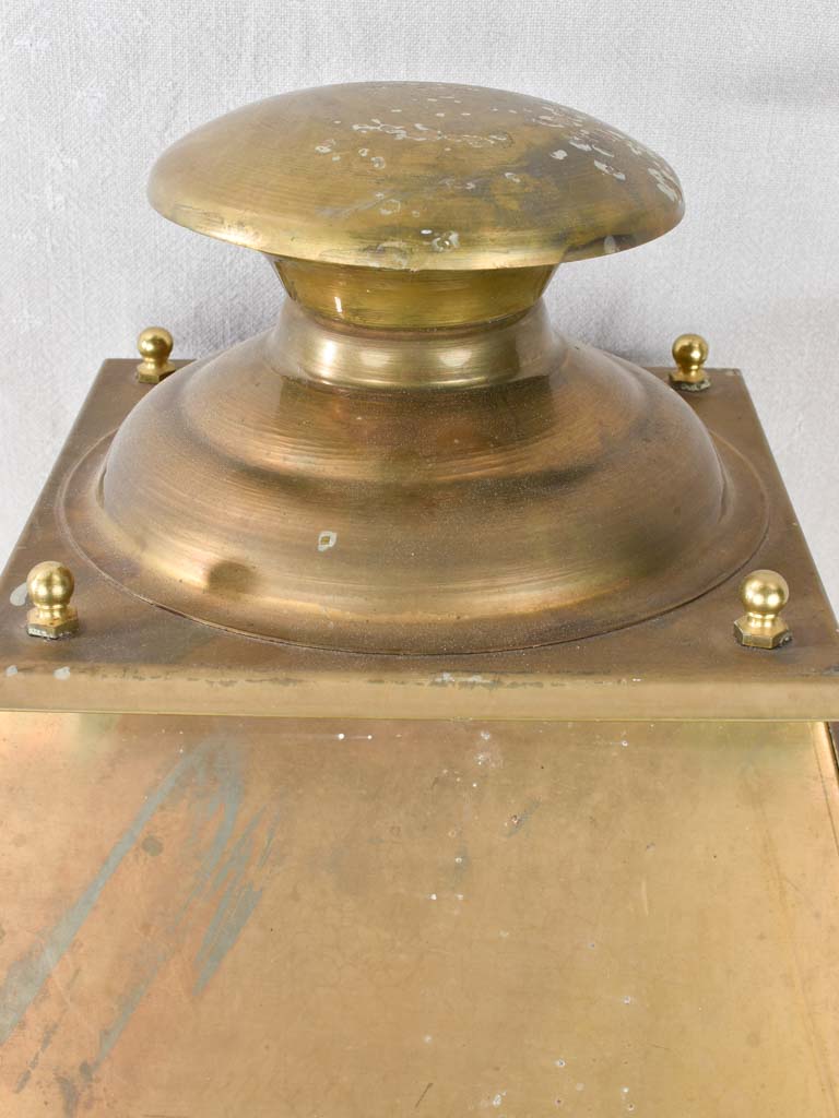 Large Vintage French brass lantern 31½"