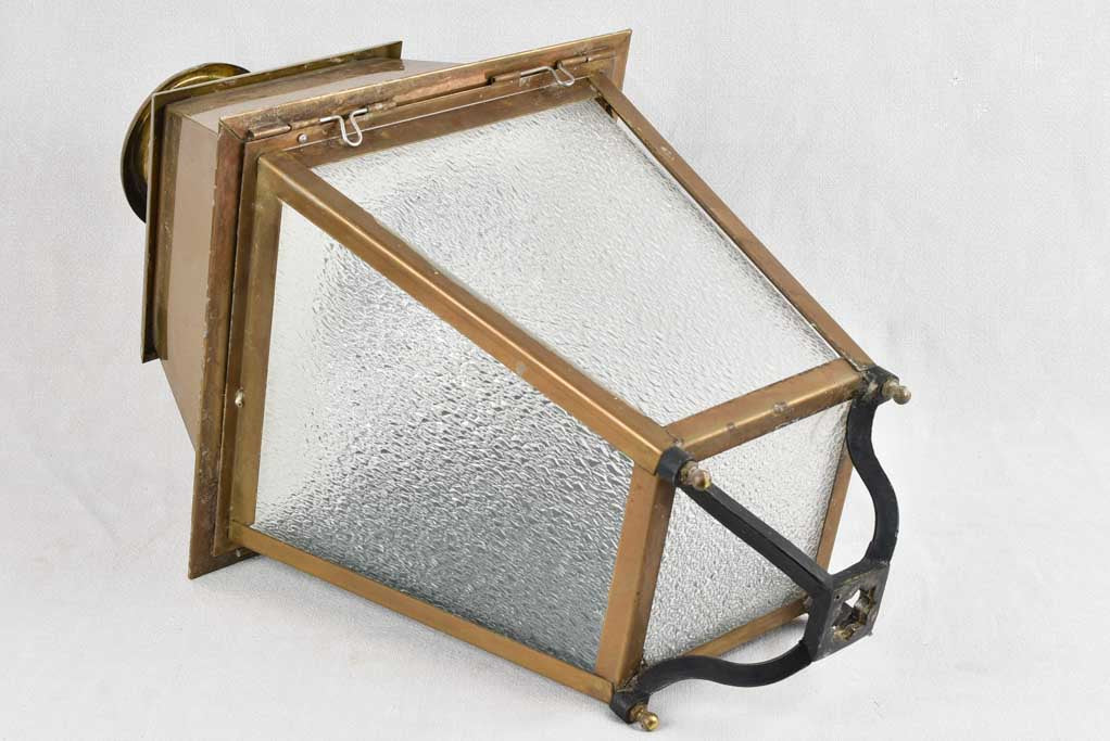 Large Vintage French brass lantern 31½"