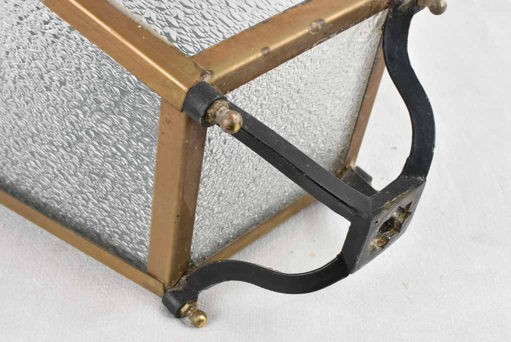 Large Vintage French brass lantern 31½"