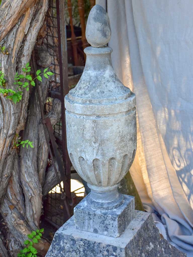 Pair of extra large antique French column finials