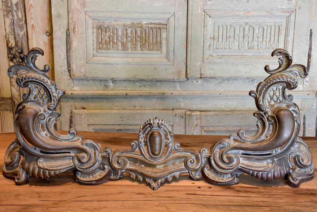 Antique French Regency style fireplace guard