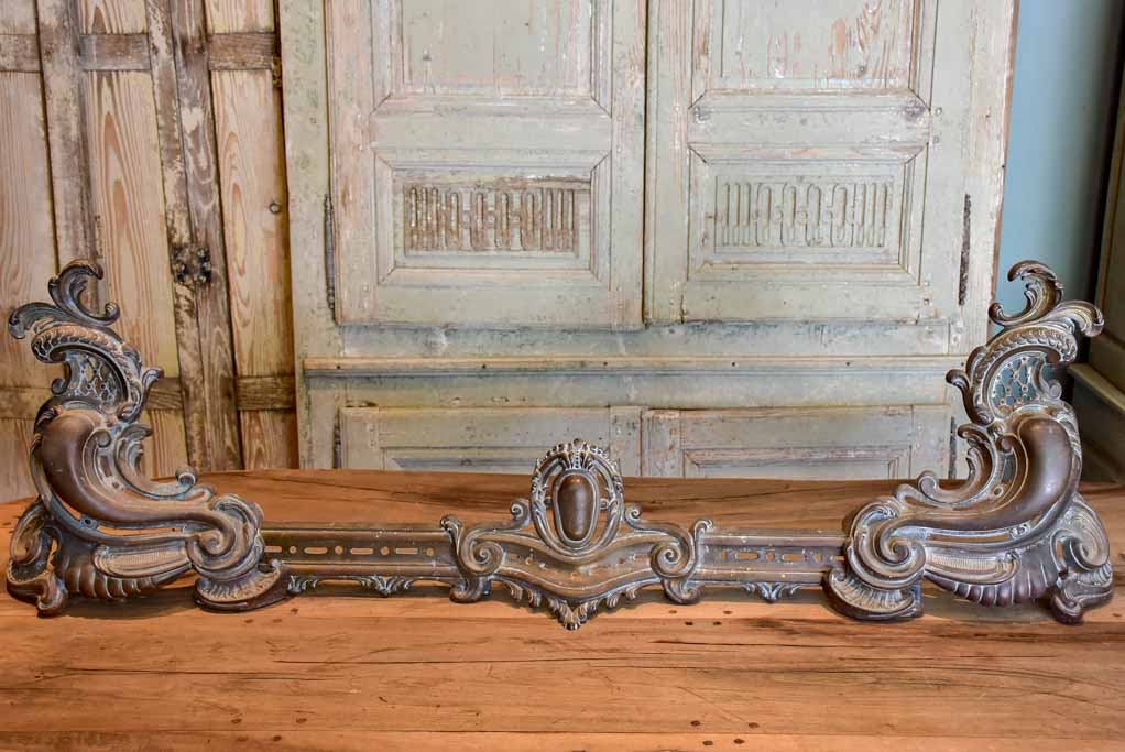 Antique French Regency style fireplace guard