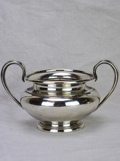 19th Century English sugar bowl - silver plate Elkington & Co 6" diameter