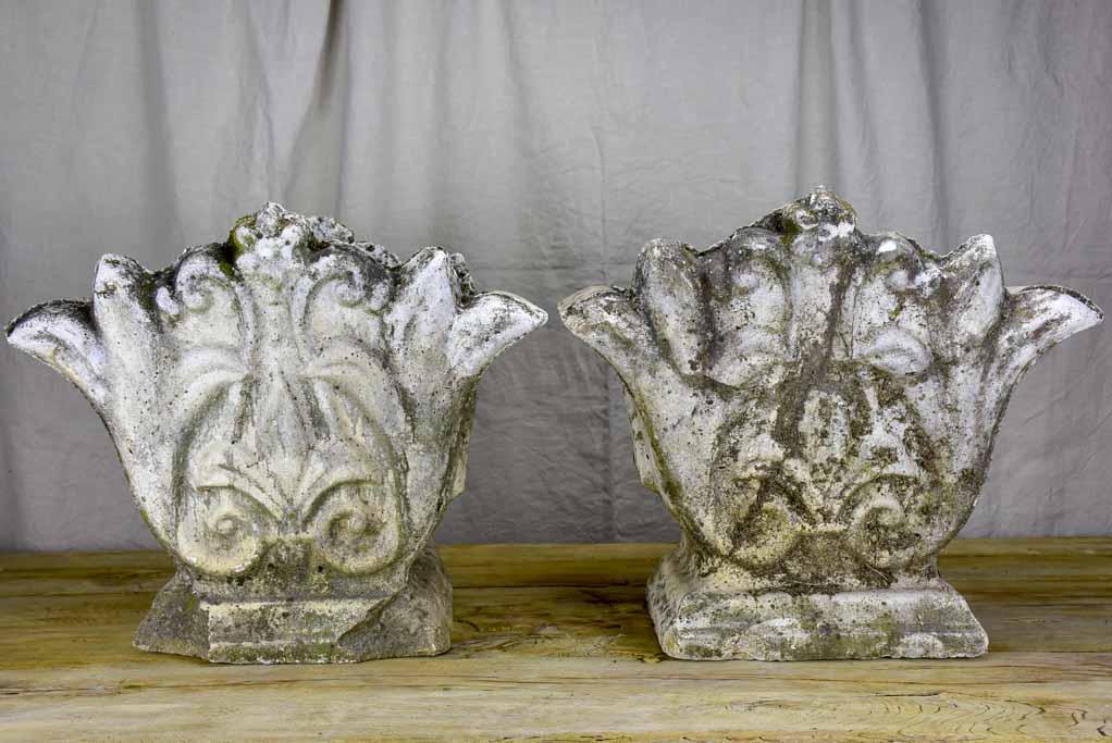 FOUR late 19th Century planters - fleur de lys motif