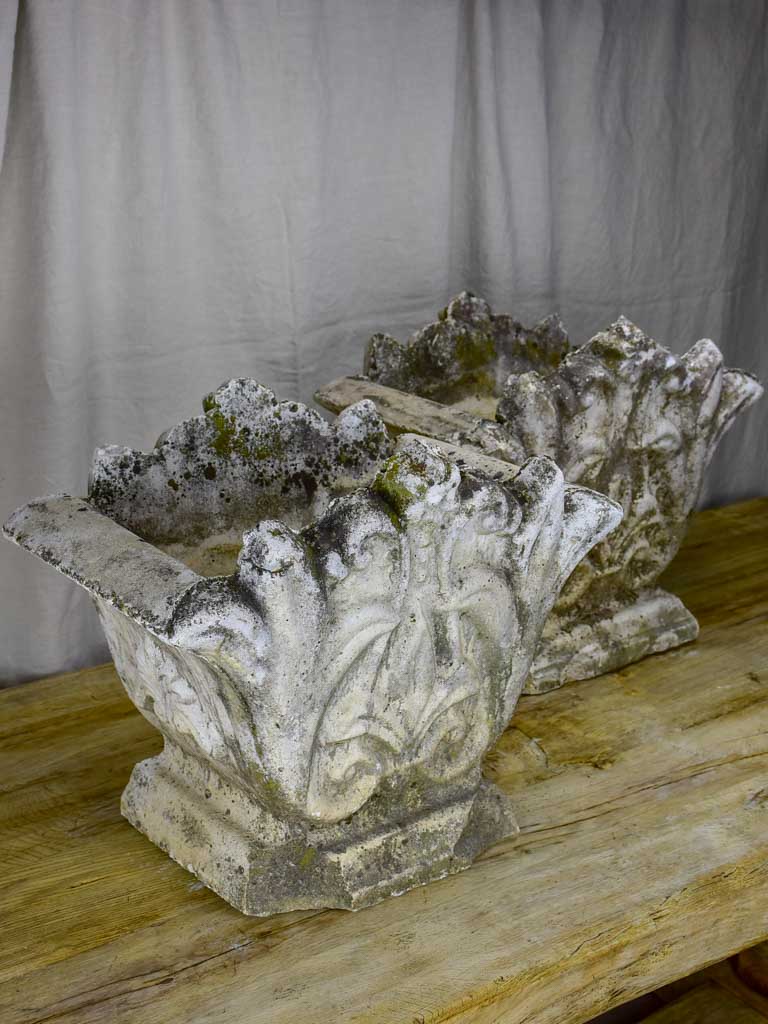 FOUR late 19th Century planters - fleur de lys motif