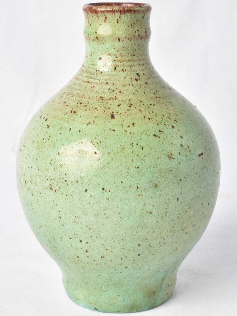 Vintage pitcher w/ celadon glaze 8¼"