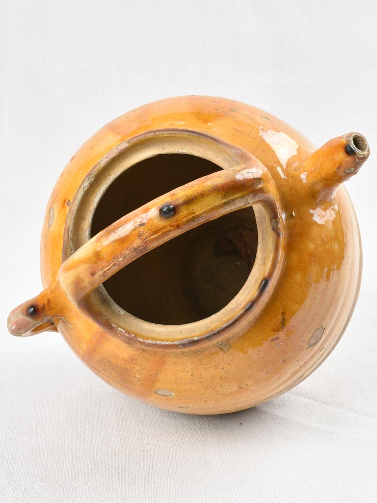 Earthenware Water Pitcher with Ocher Glaze