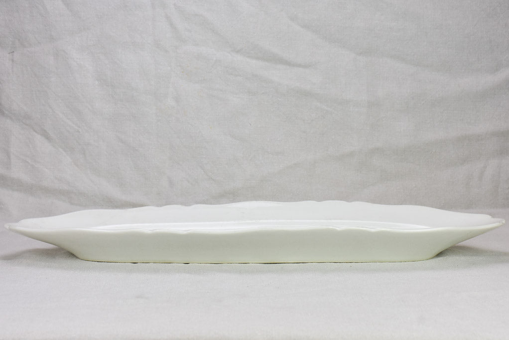 Early 20th Century French oval platter with decorative edge 24¾" x 9½"