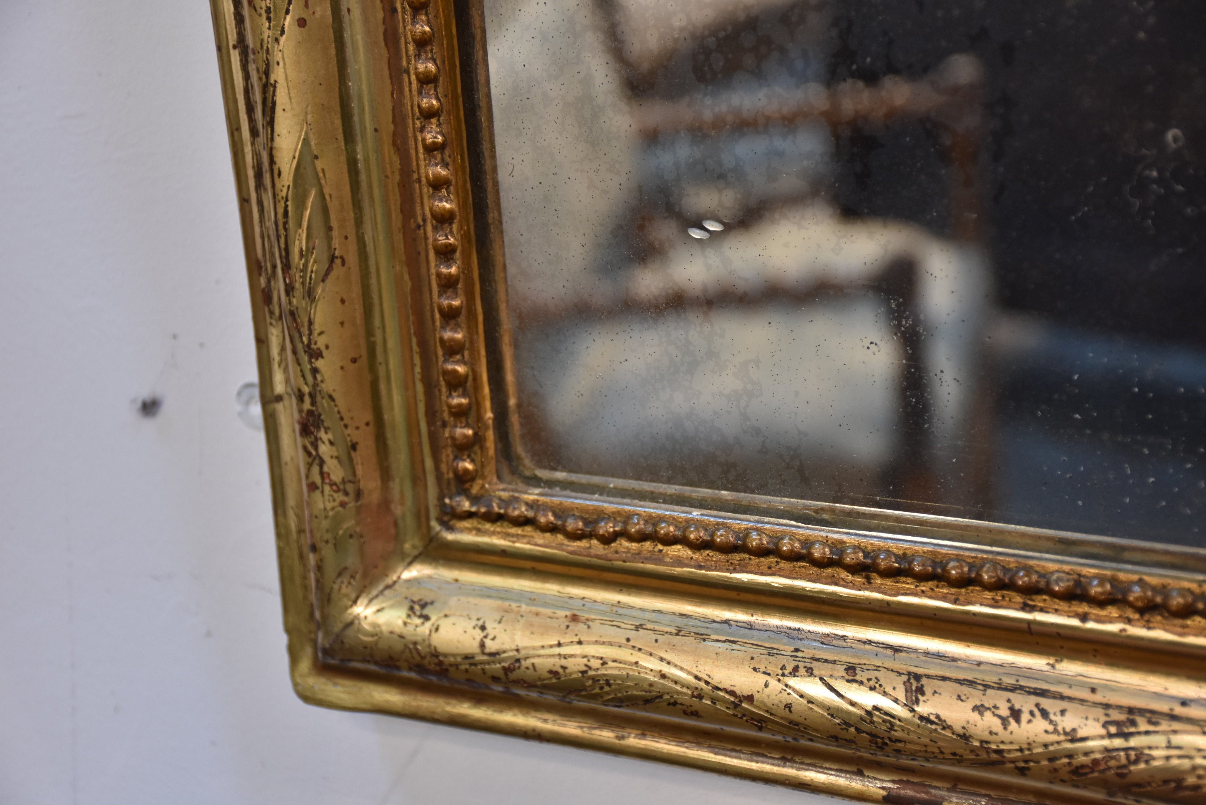 Small 19th century giltwood Louis Philippe mirror