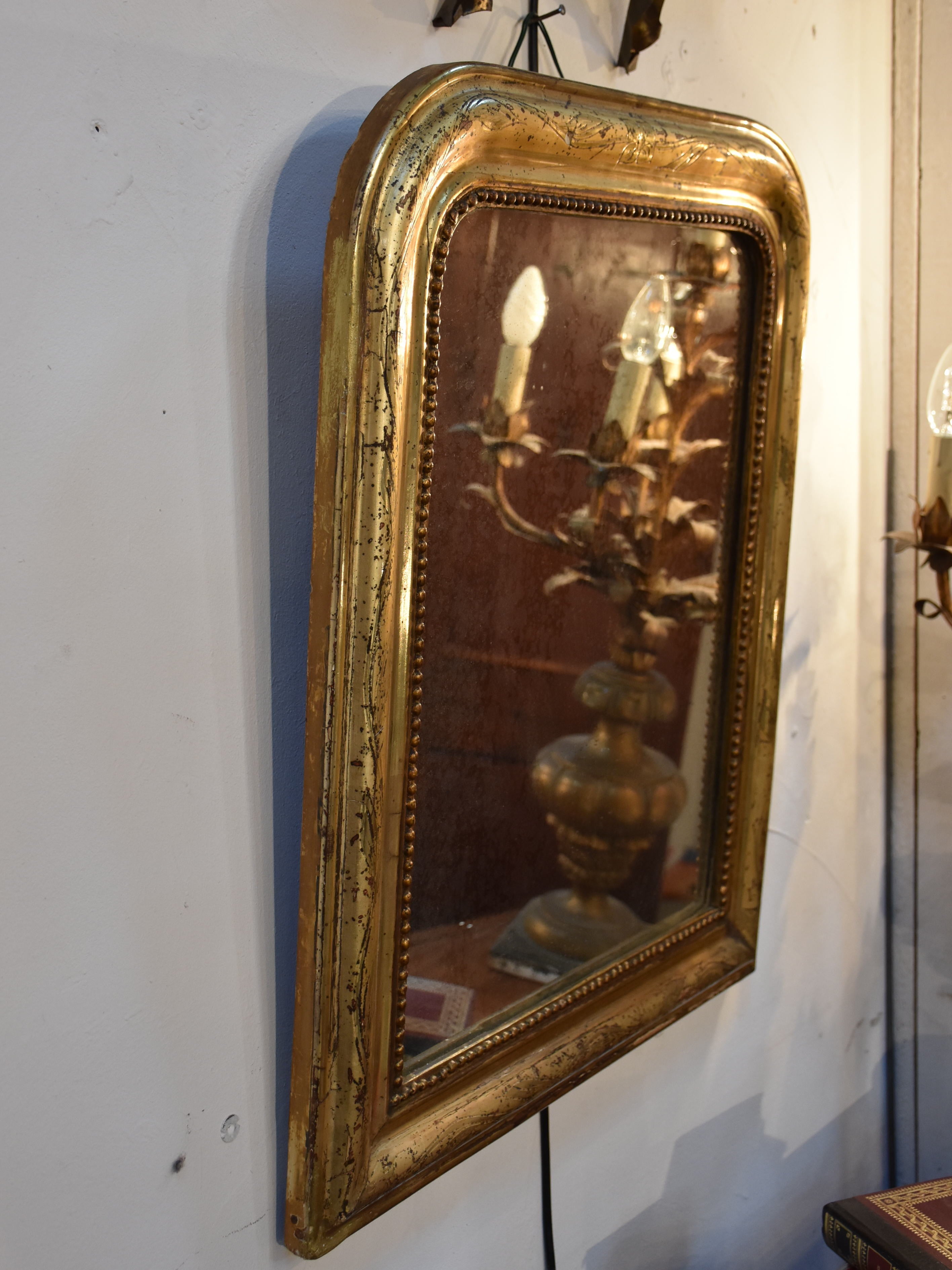 Small 19th century giltwood Louis Philippe mirror