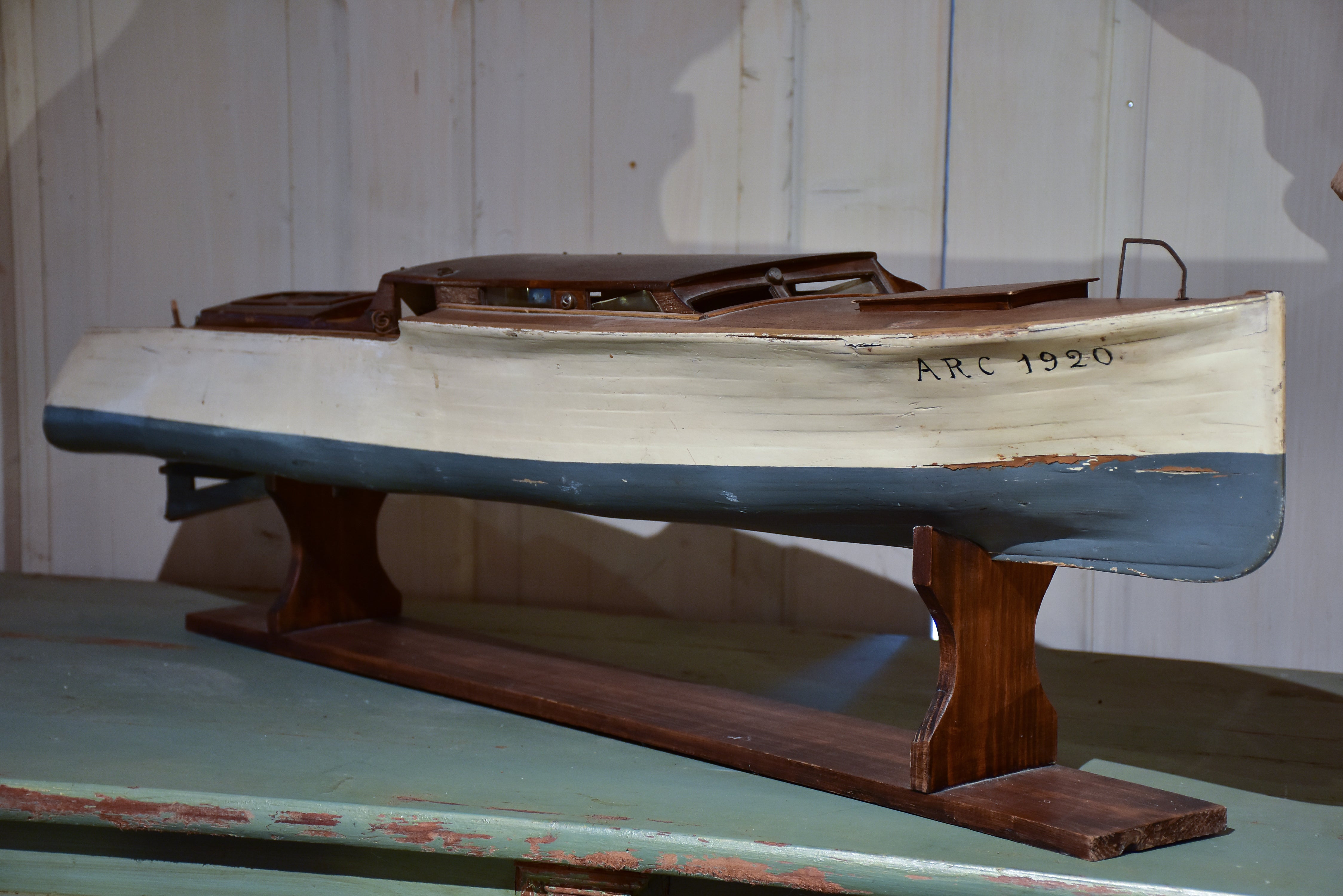 Antique French wooden boat