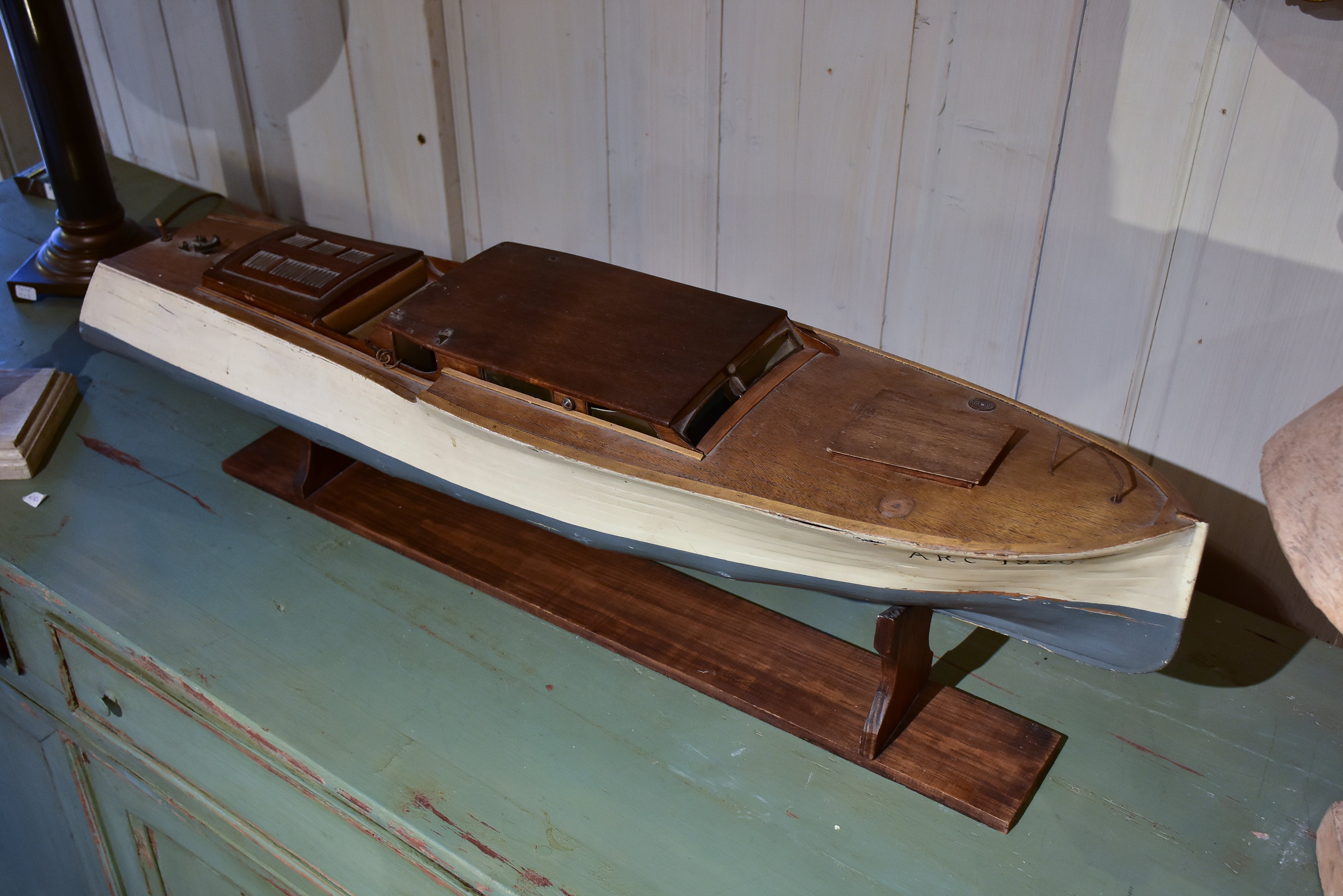 Antique French wooden boat