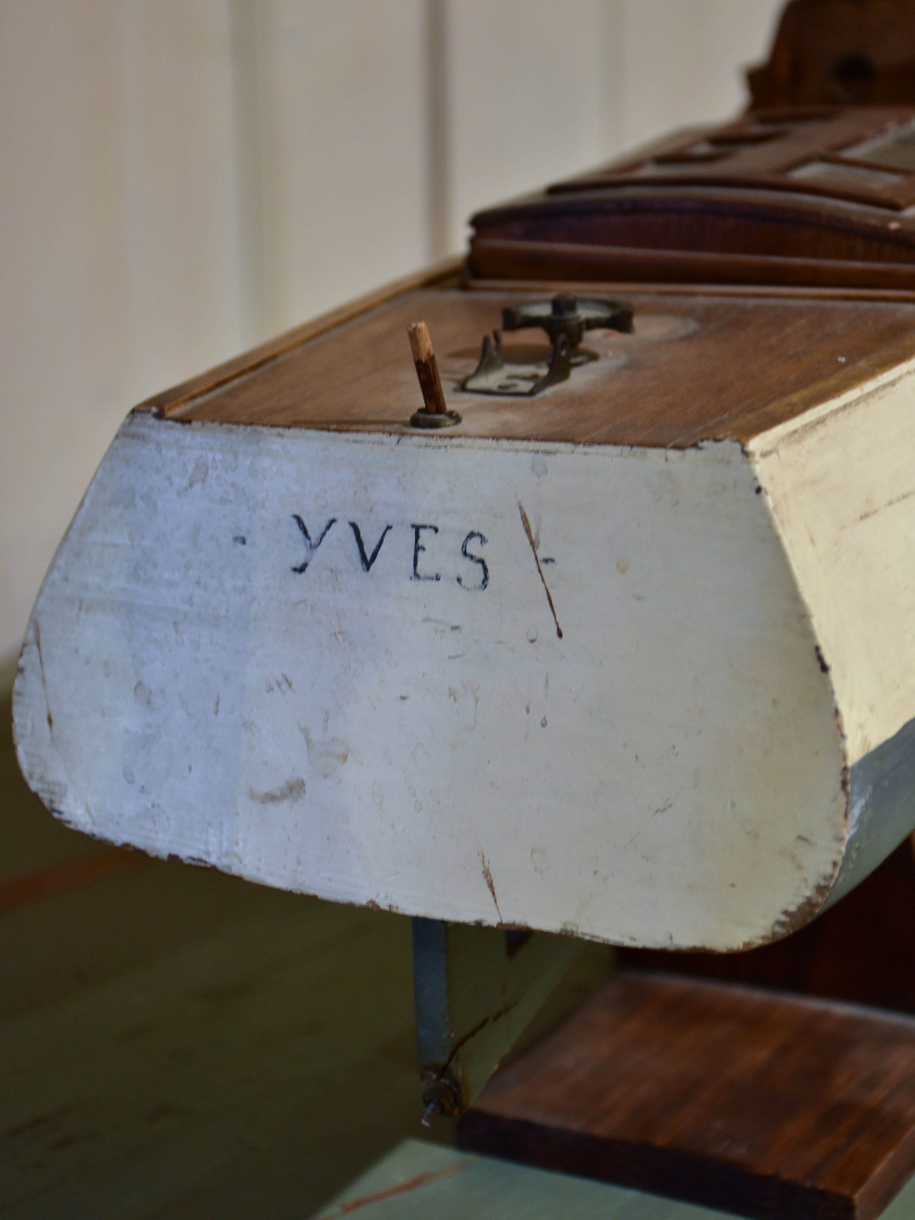 Antique French wooden boat