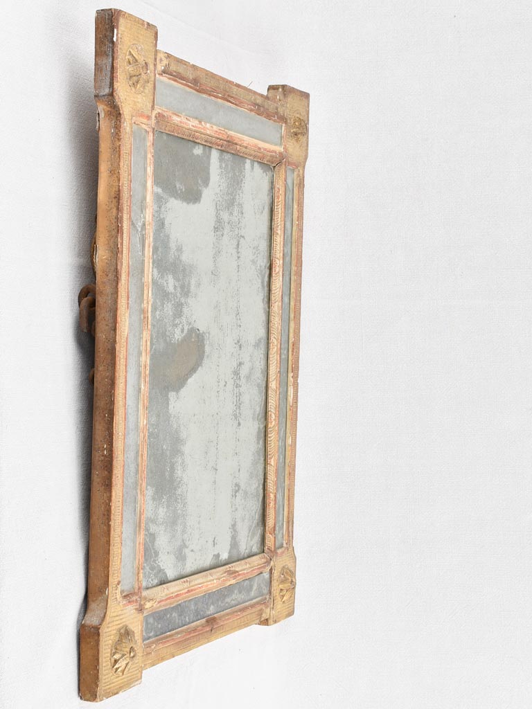 18th century Louis XVI parclose mirror with aged glass 21¼" x 28"