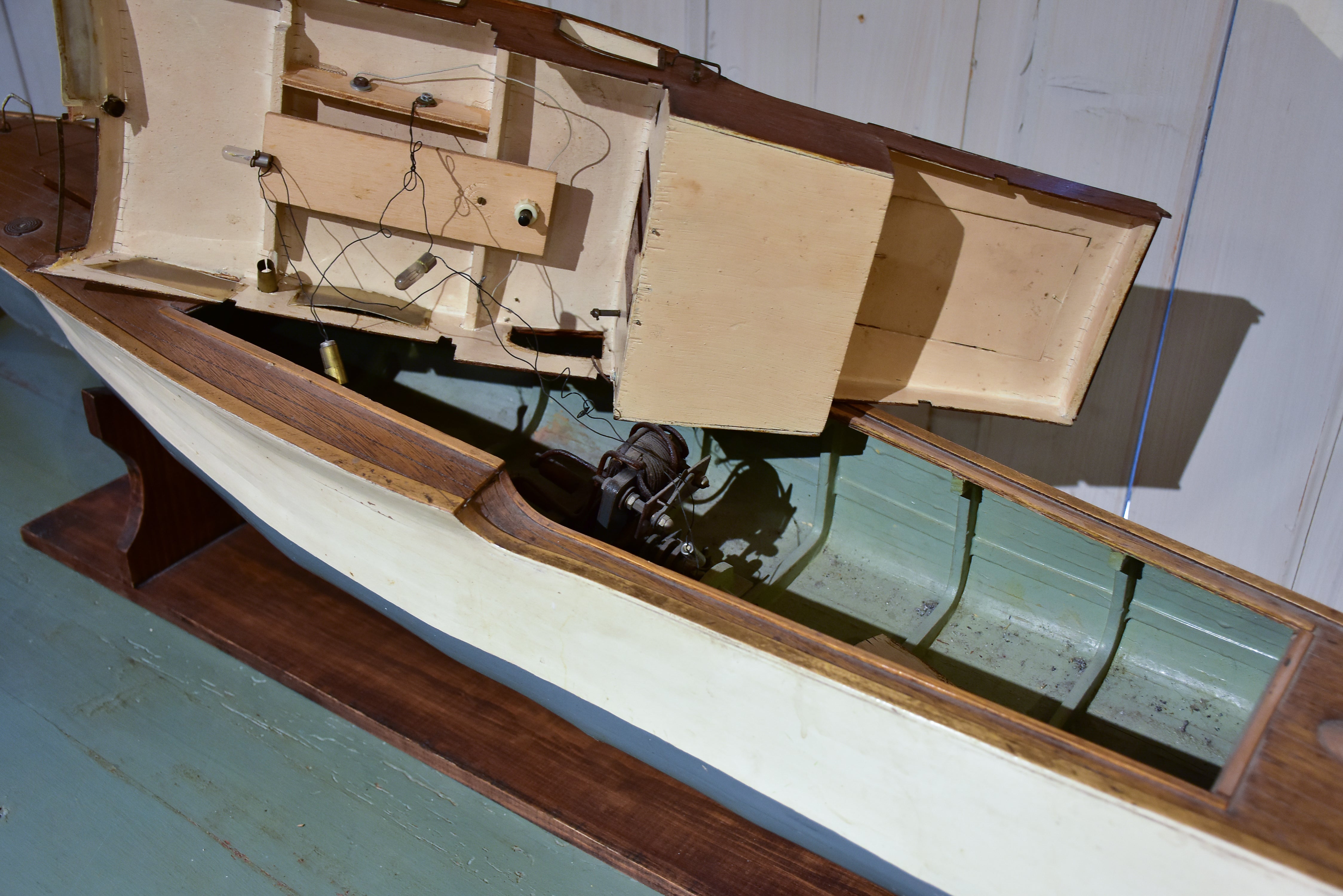 Antique French wooden boat