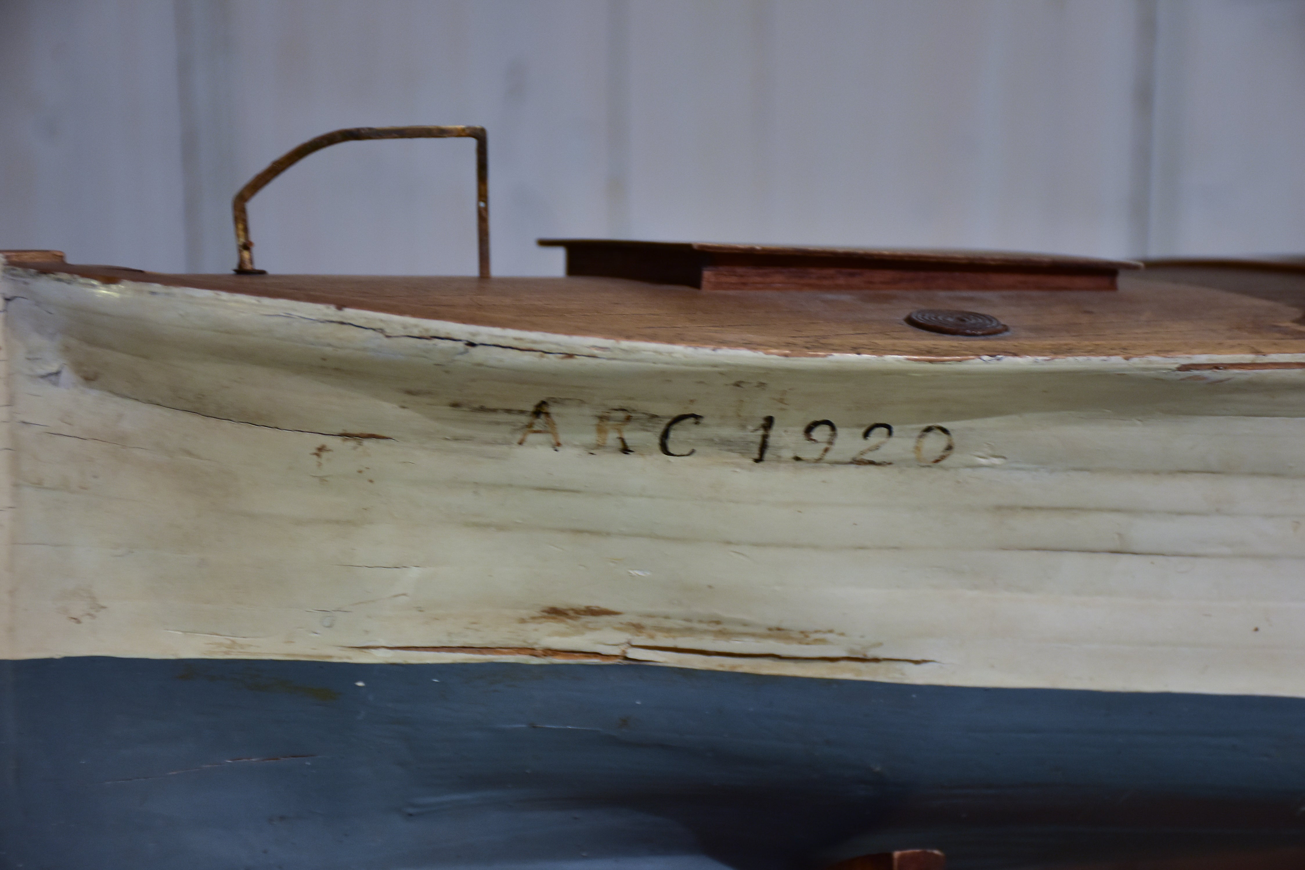 Antique French wooden boat