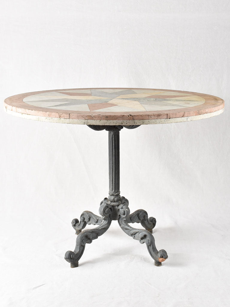 Superb 19th century mosaic stone table 39¾"