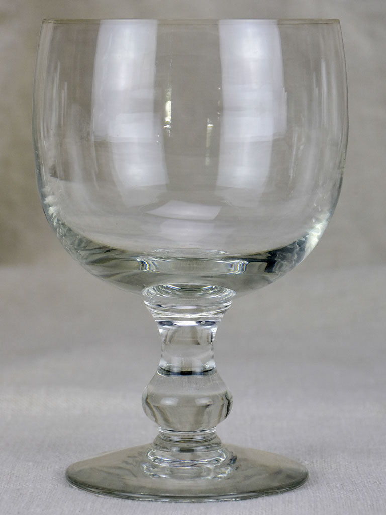 Six very large antique French glasses