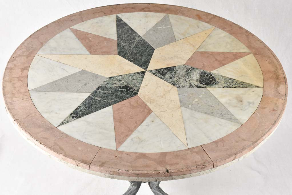 Superb 19th century mosaic stone table 39¾"