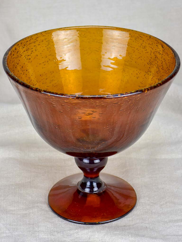 Antique Biot blown glass cup / vide poche