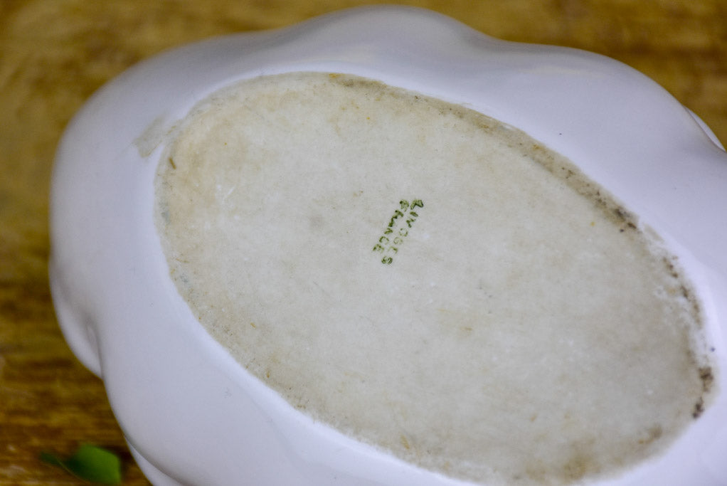 A pair of antique French Limoges porcelain sauce / nut bowls