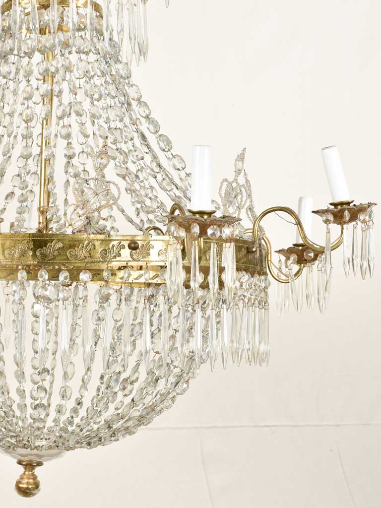 Splendid Gilded Metal Chandelier