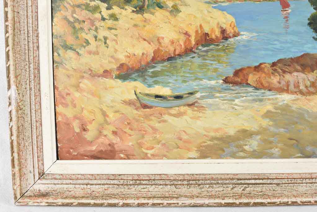 Vintage Mediterranean landscape - Signed J.Rougier - 22¾" x 36½"