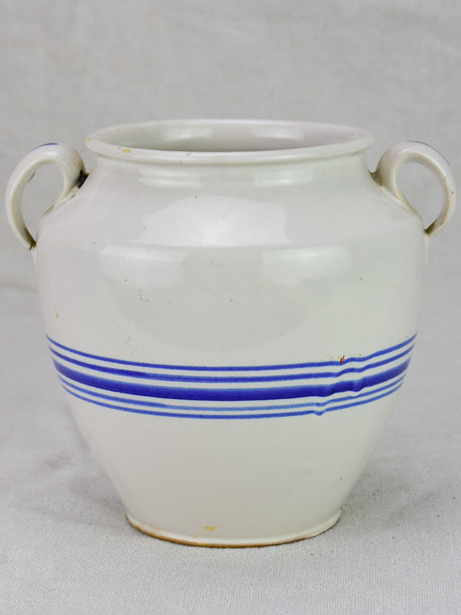 Small blue and white preserving pot7"