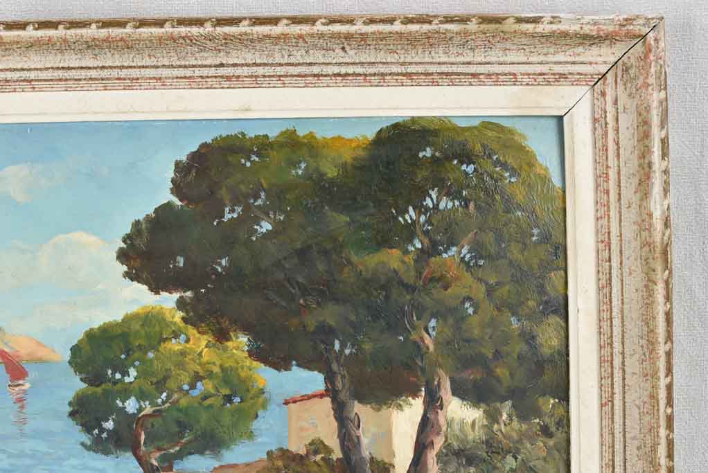 Vintage Mediterranean landscape - Signed J.Rougier - 22¾" x 36½"