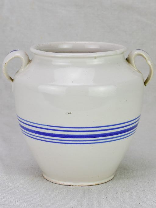 Small blue and white preserving pot7"