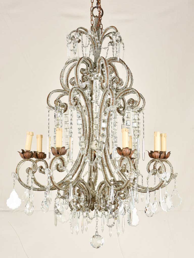 Elegant 19th century Italian chandelier - 8 globes 41¼"