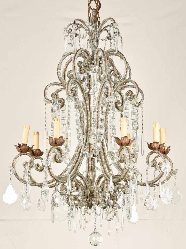 Elegant 19th century Italian chandelier - 8 globes 41¼"