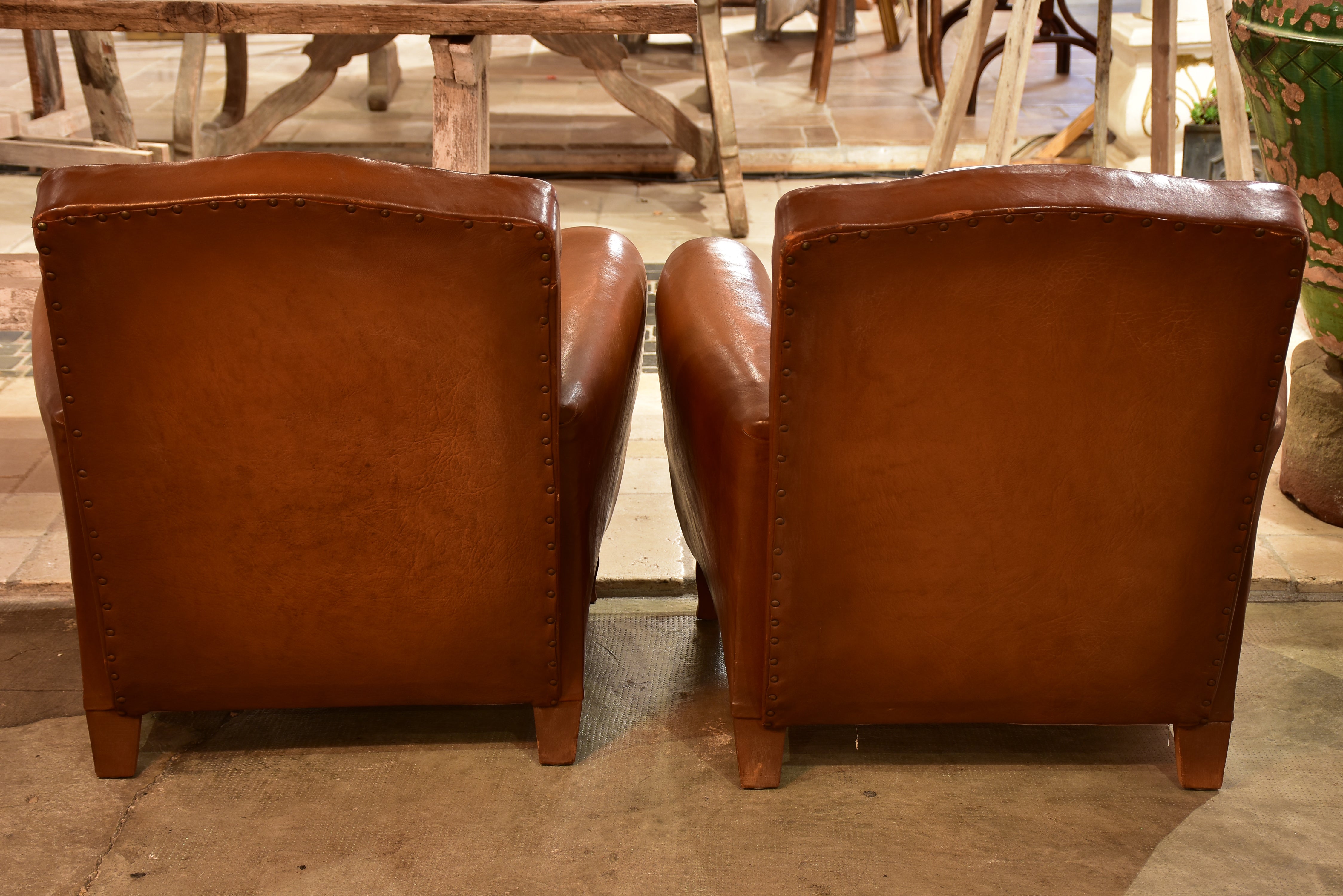 Pair of 1950's French club chairs