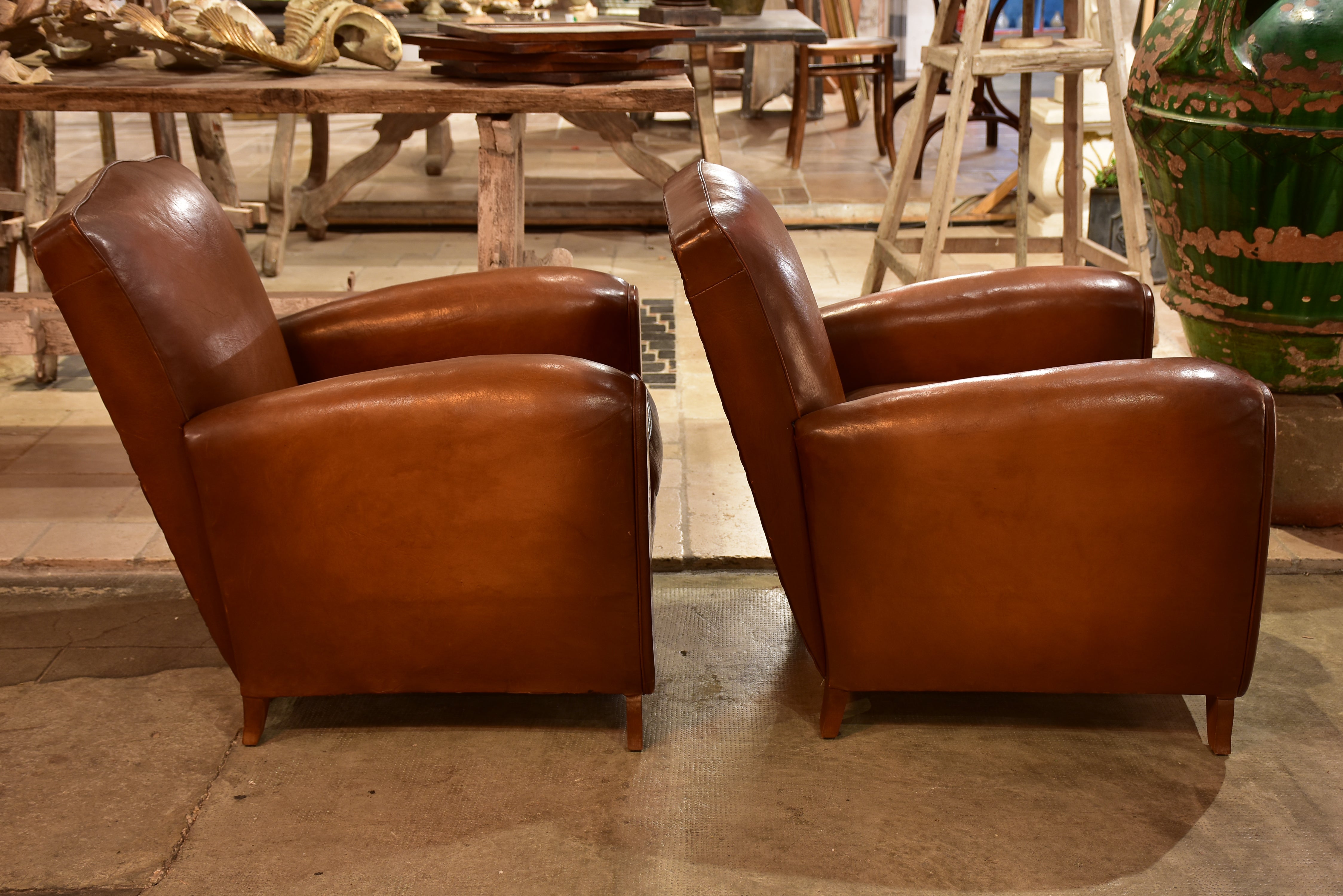 Pair of 1950's French club chairs