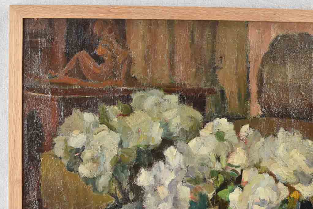 20th-century elegant still-life canvas