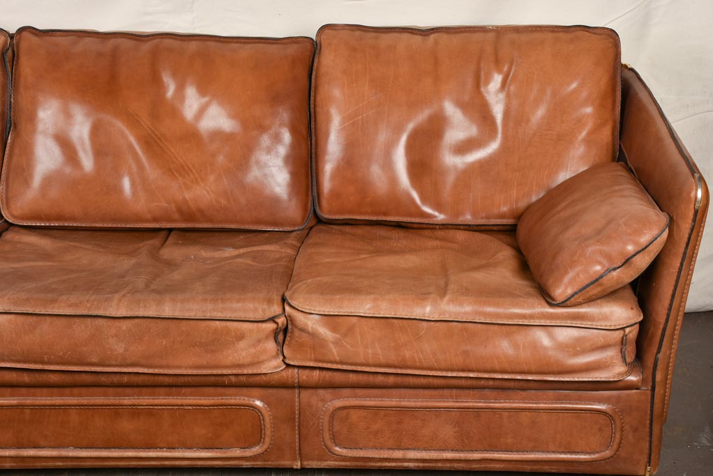 Leather Roche Bobois sofa - 3 seat 85½"