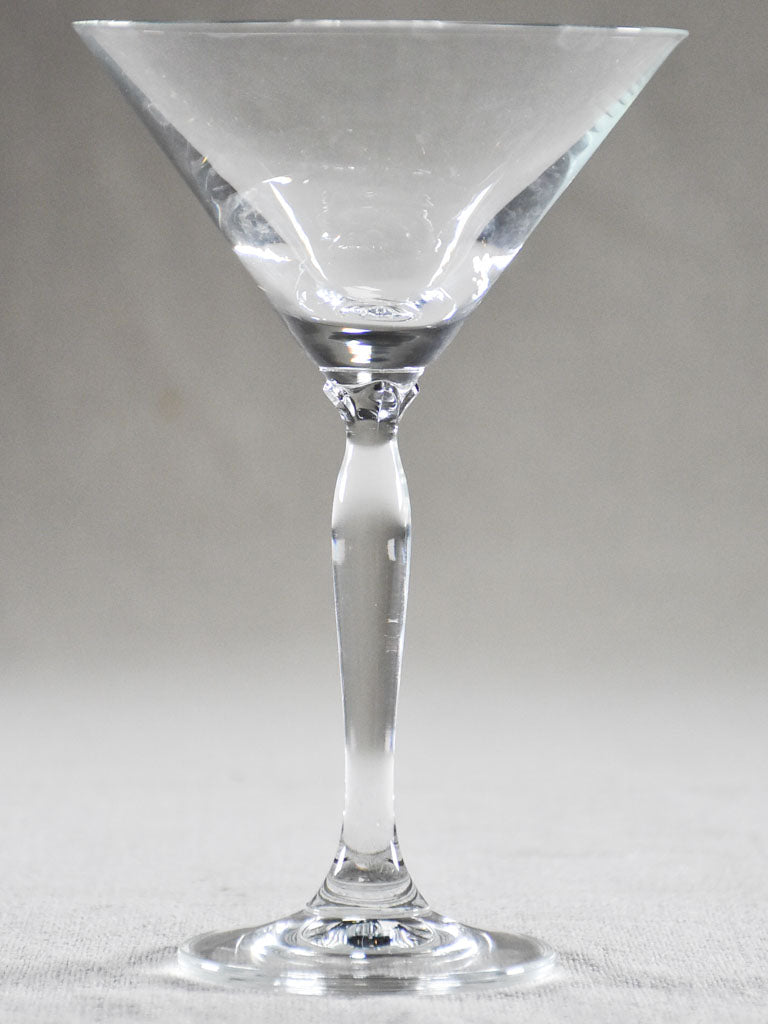 Six mid-century champagne cups / martini glasses