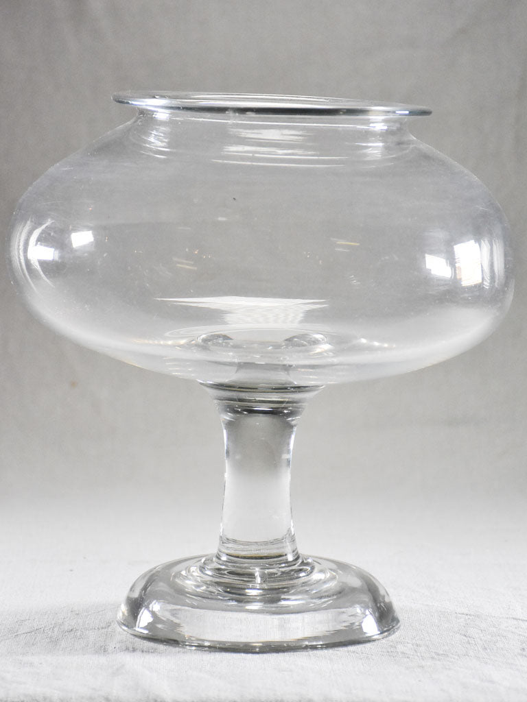 Antique French blown glass apothecary jar 10¾"