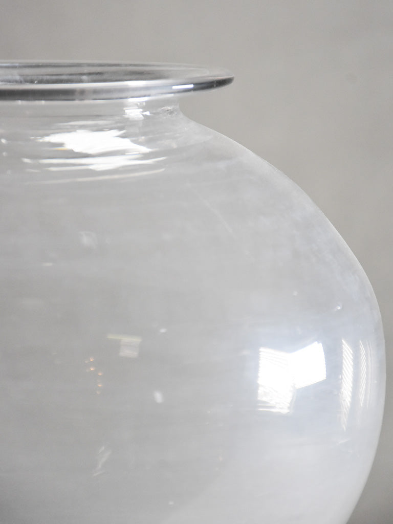 Large antique French blown glass apothecary jar 12½"