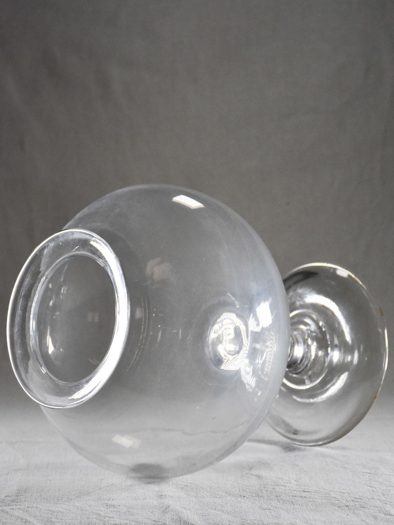 Large antique French blown glass apothecary jar 12½"