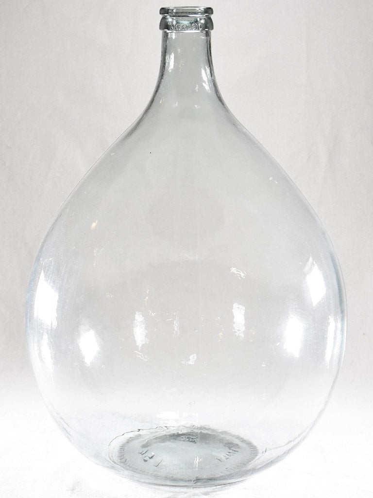 Very large Italian glass demijohn bottle - Ambrosio 26"