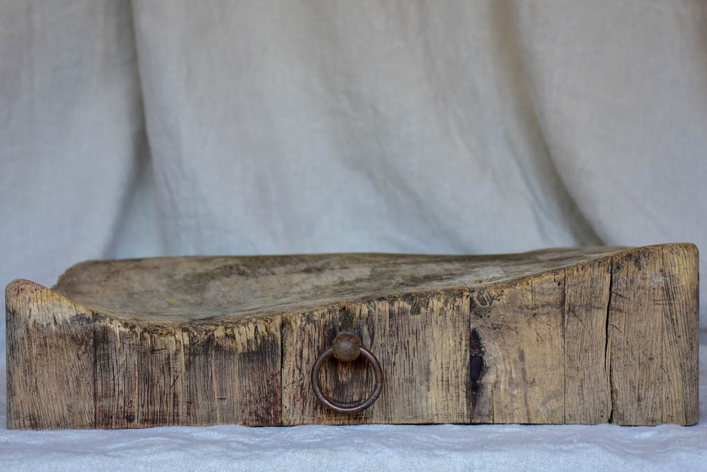 Salvaged French butcher's block - table top