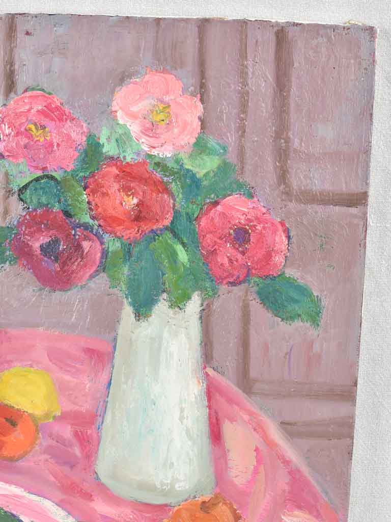 Still life - table w/ bouquet of camellias - Anna Costa 1960 - 24½" x 19¾"