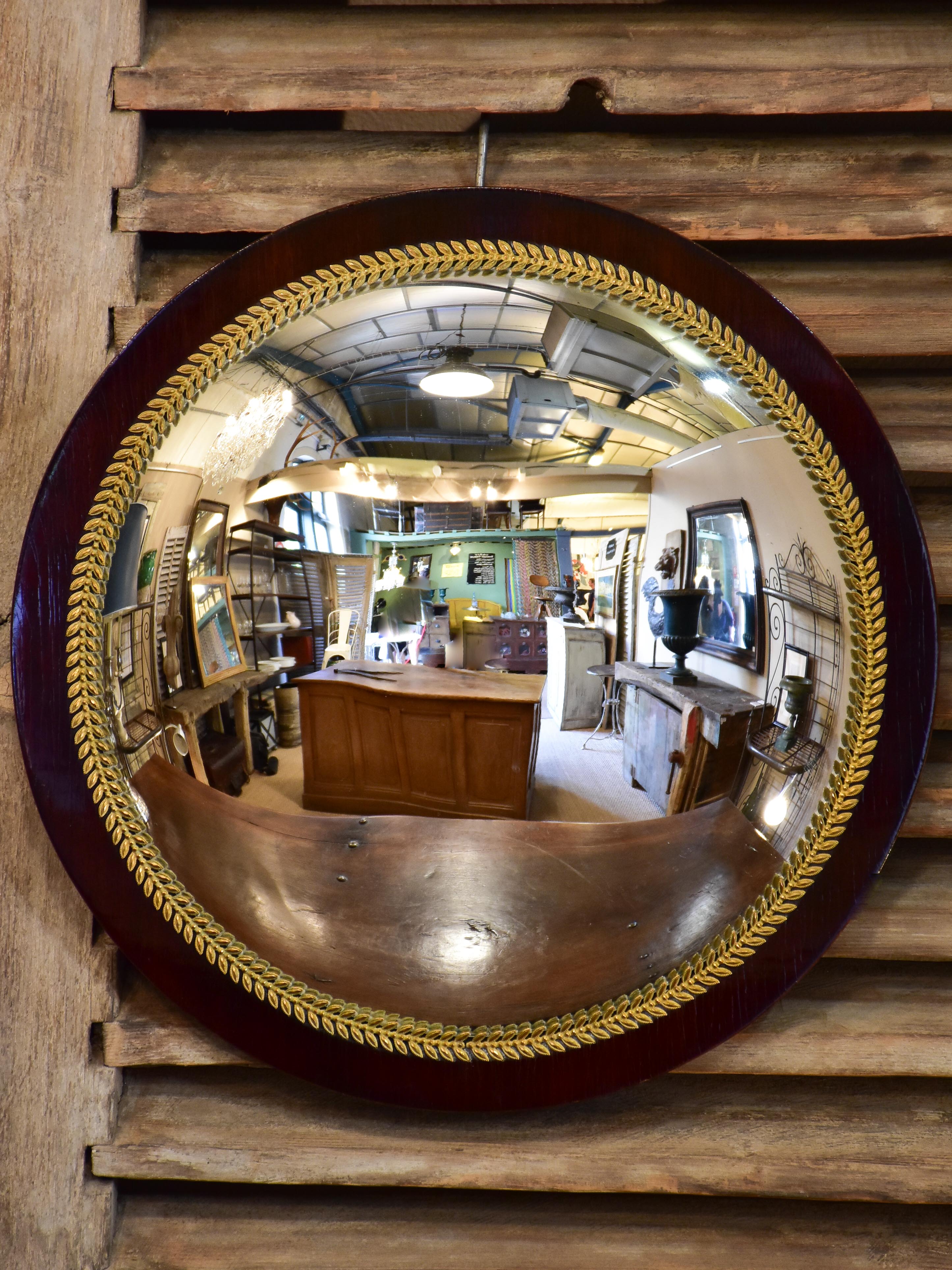 Round vintage mirror