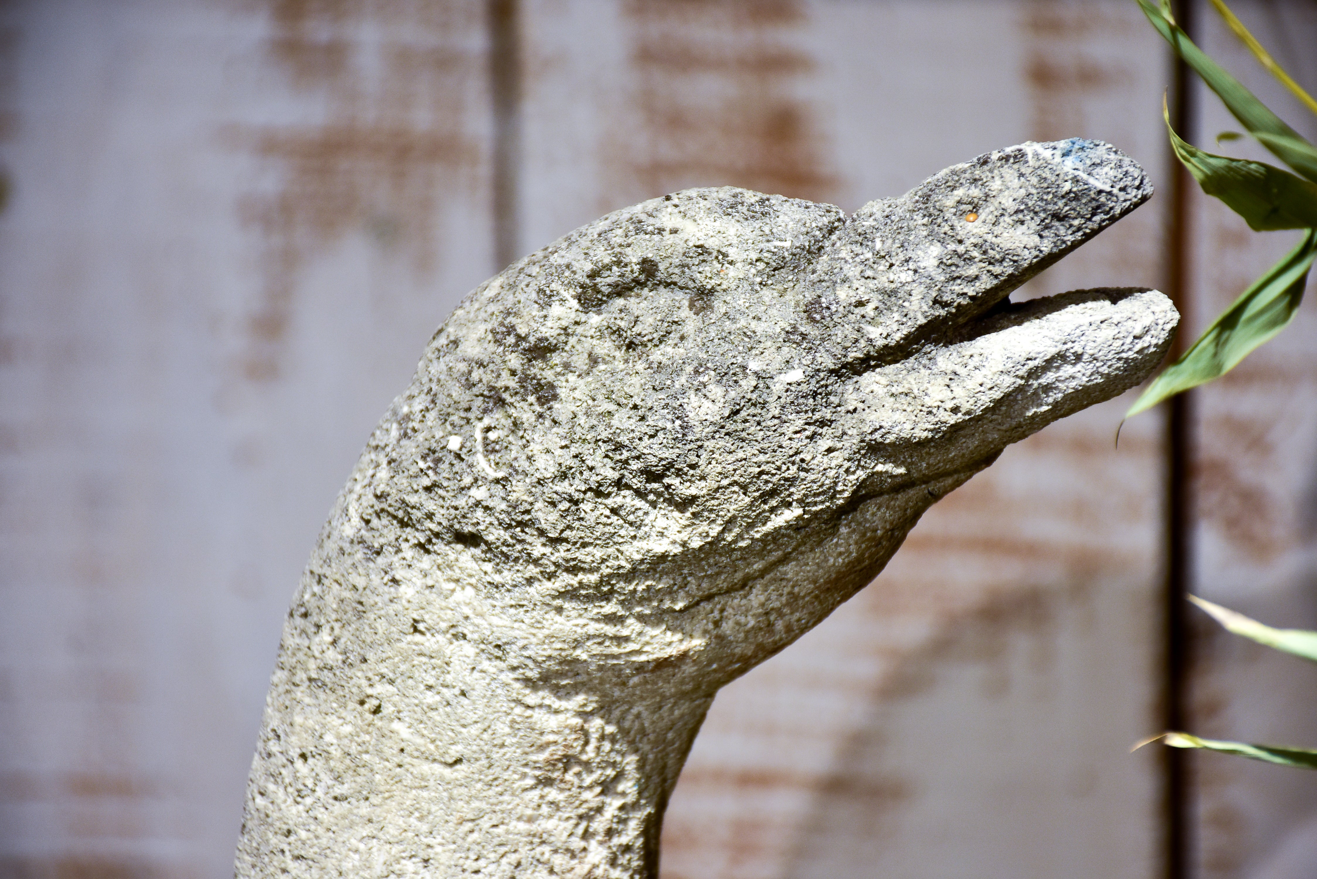 Vintage French garden sculpture of a goose