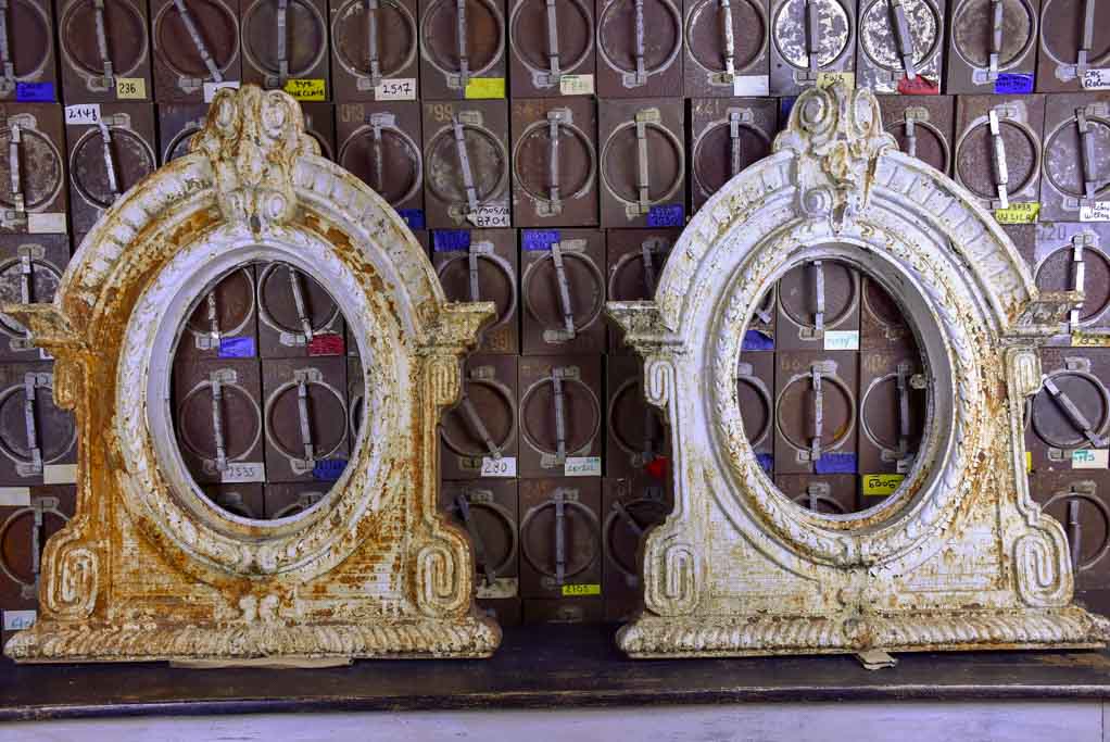 A pair of late 18th Century oeil de boeuf iron windows