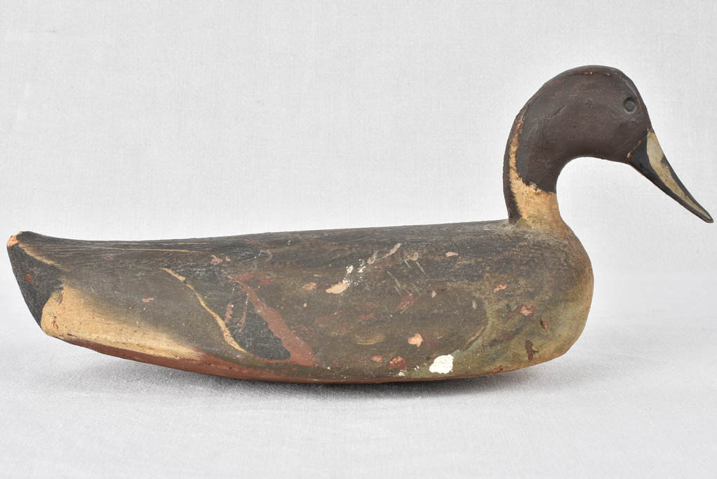 Vintage rustic style wooden decoy duck