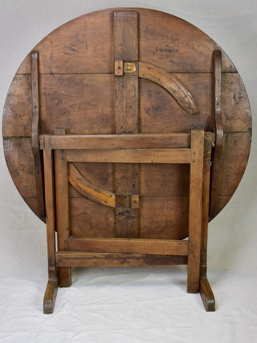 19th Century French walnut winemaker's folding table - vigneron's table