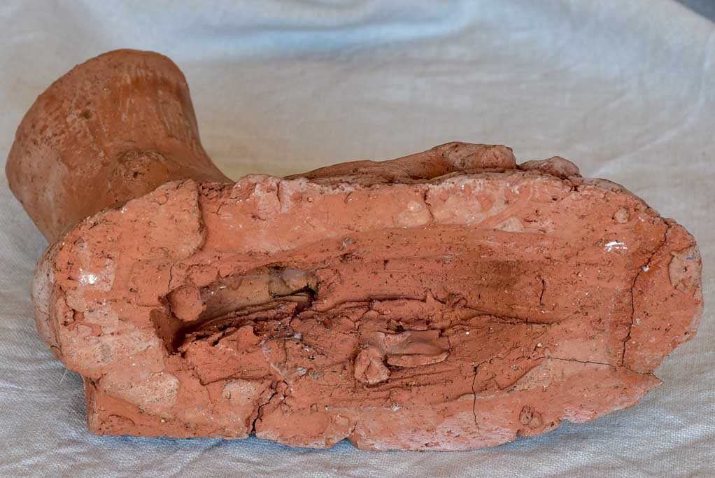 Antique French terracotta sculpture of a foot