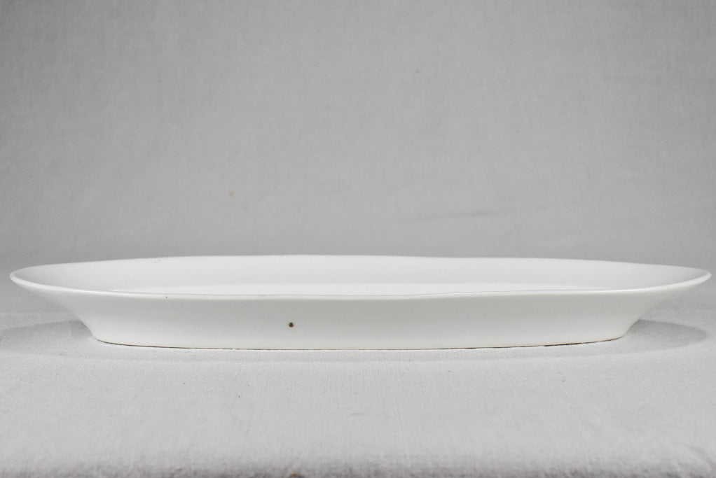 White porcelain fish platter from the 1900's 19¾" x 6¾"